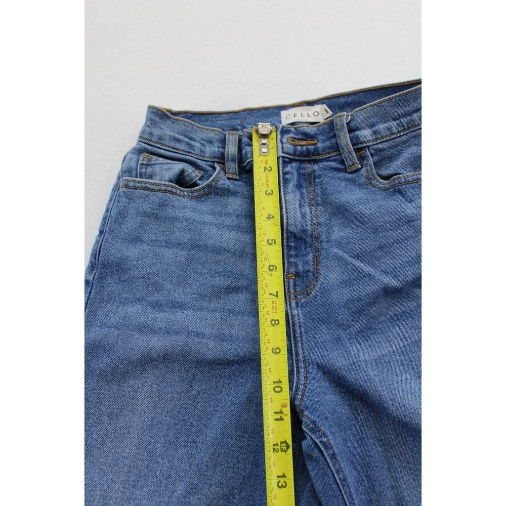 Women's High Rise Tapered Jeans Size 5 Blue Denim Mom Jeans High Waist